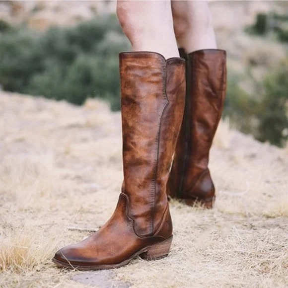 Frye Carson Piping Redwood Leather Tall RidingBoot - Picture 7 of 15